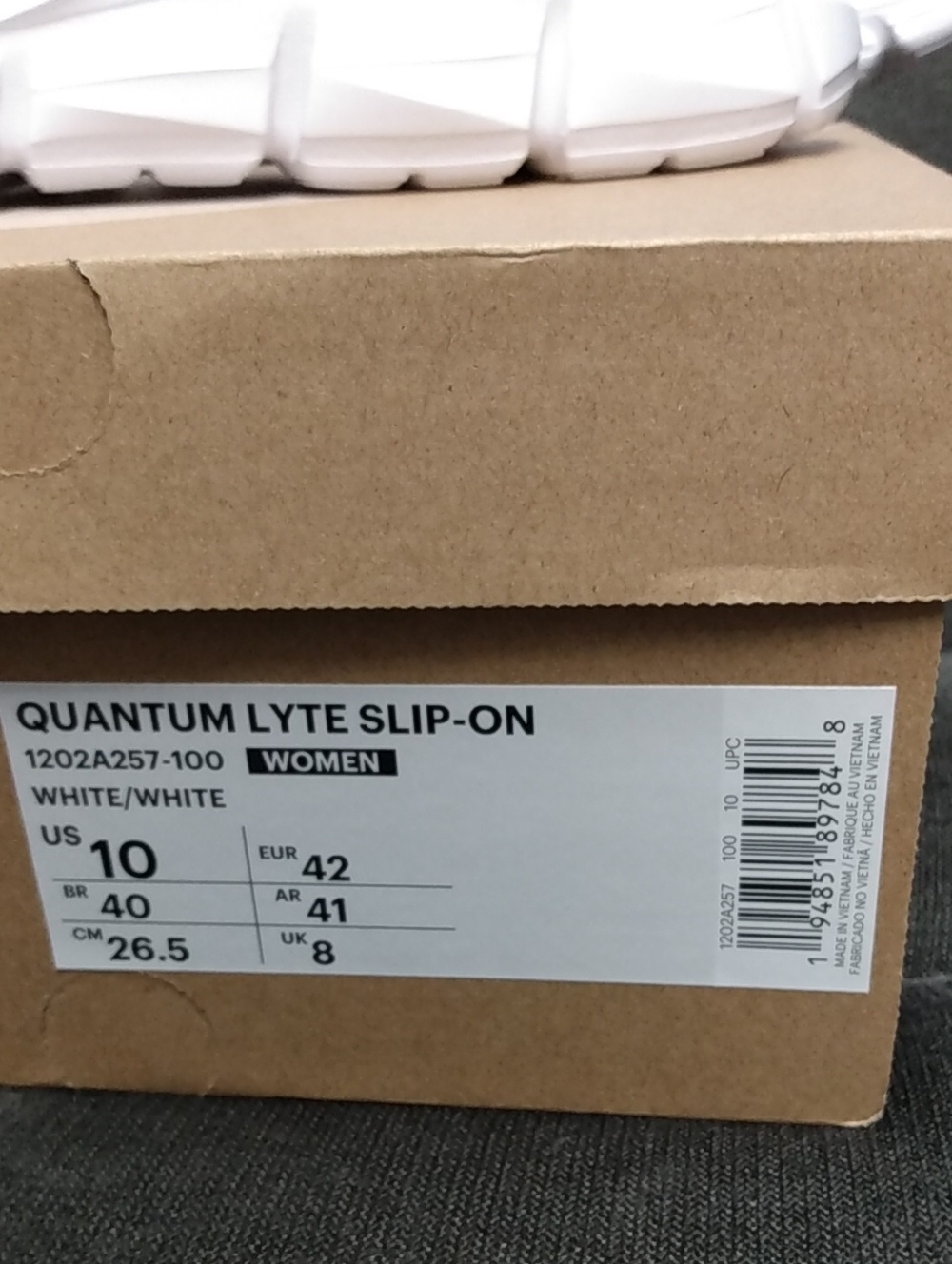 ASICS Slip-On Sneakers Quantum Lyte Slip-On Womens Sz 10 Shoe White 1202A257-100 - Picture 14 of 16